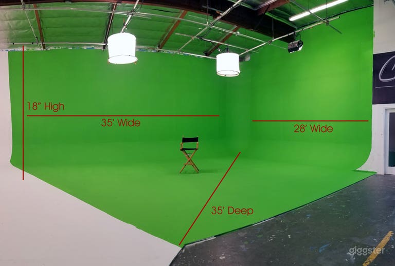  2-Wall 65' Green Screen Cyc 