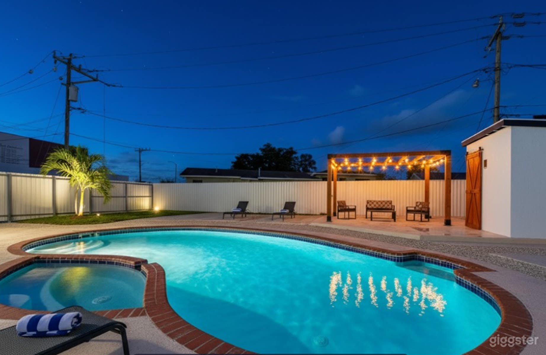 Private Pool Oasis with Sun Lounges & Pergola BBQ Patio Photo 4