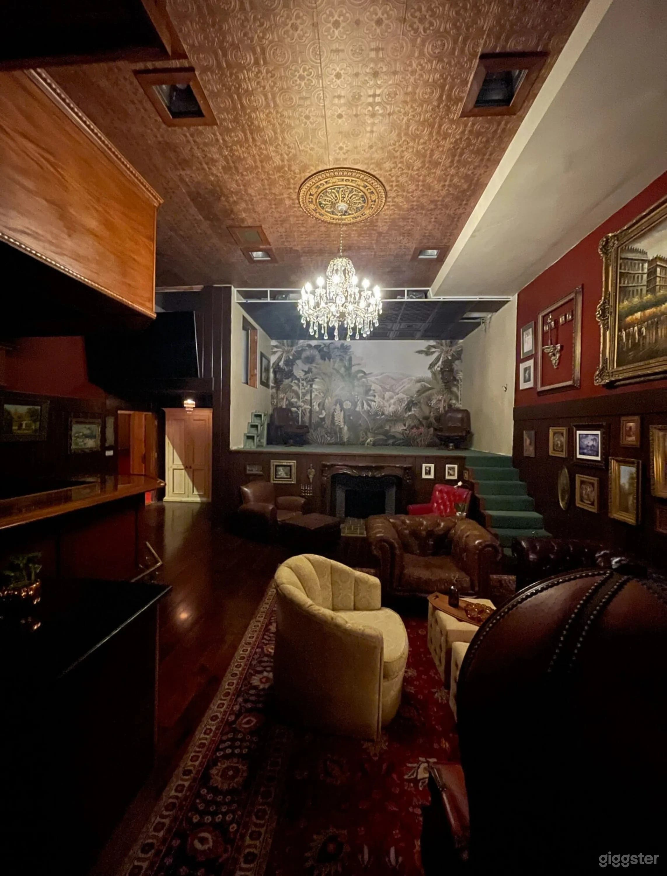 Bar Lounge with Fireplace &amp; Stage for Events and Productions Photo 1