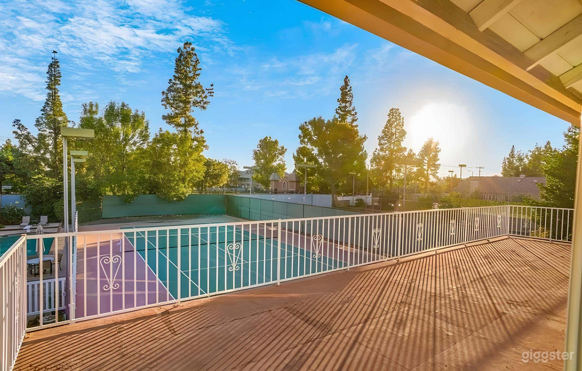 Backyard Tennis Court Photo 1