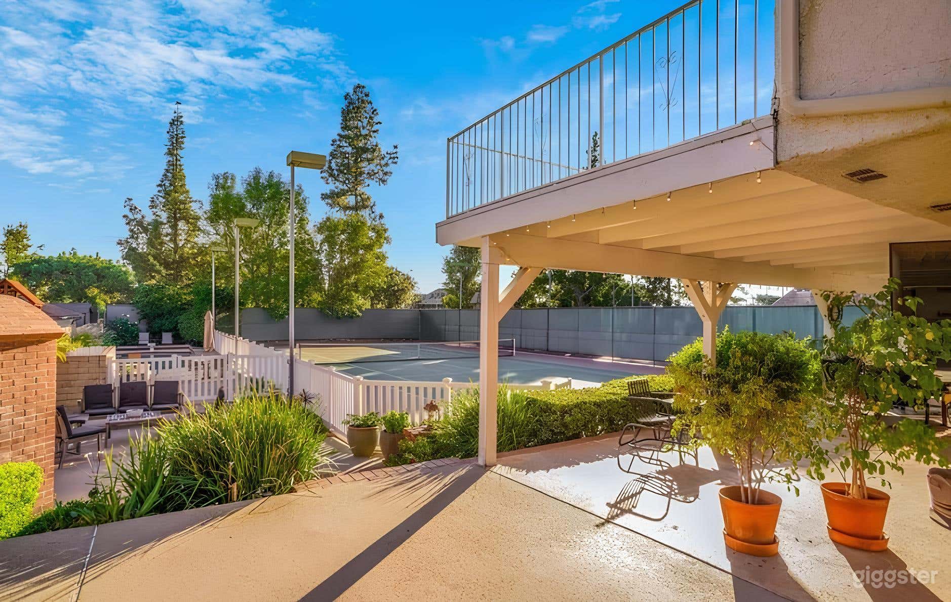 Backyard Tennis Court Photo 2