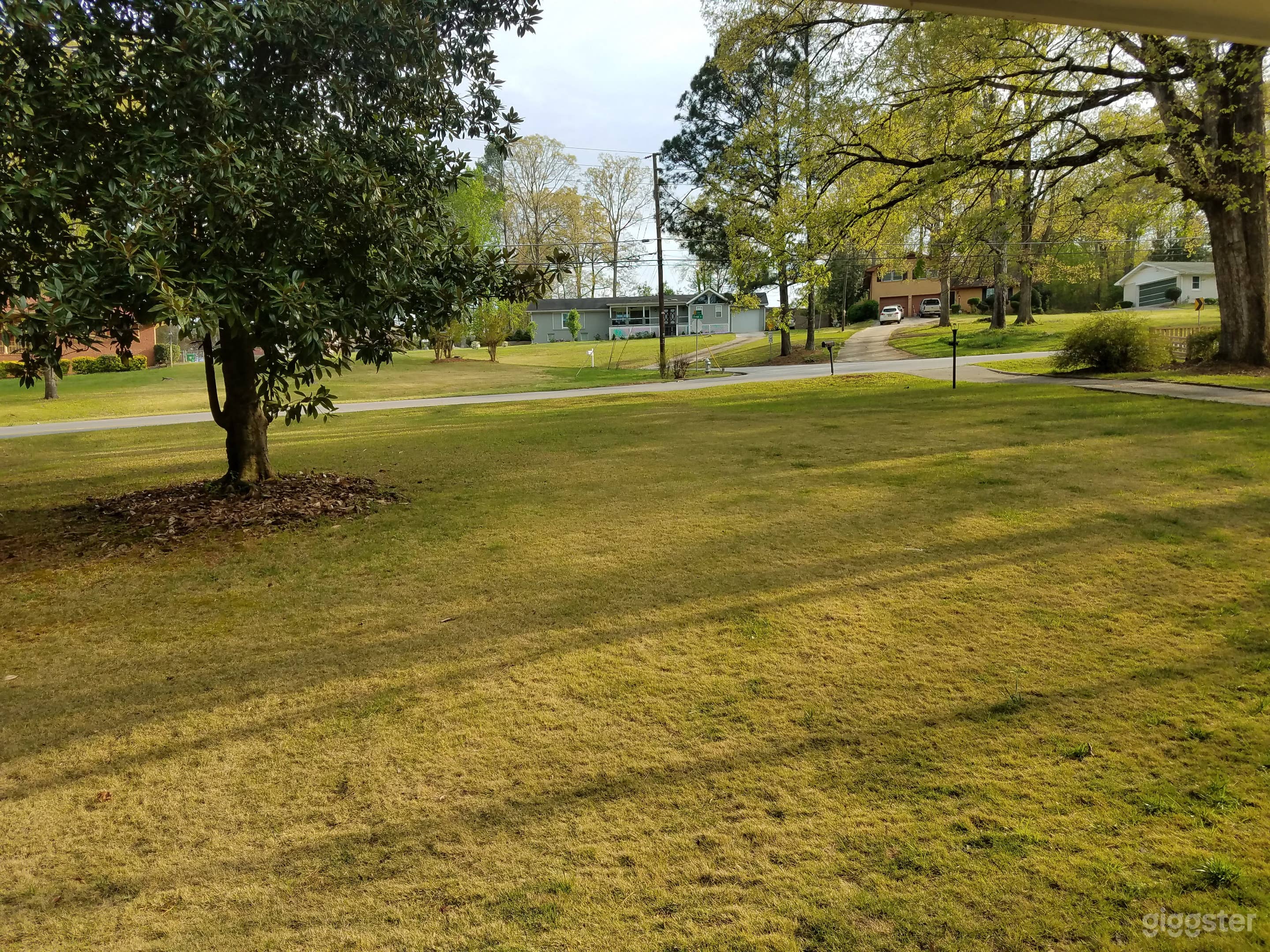 Drive down the drive way to the main house