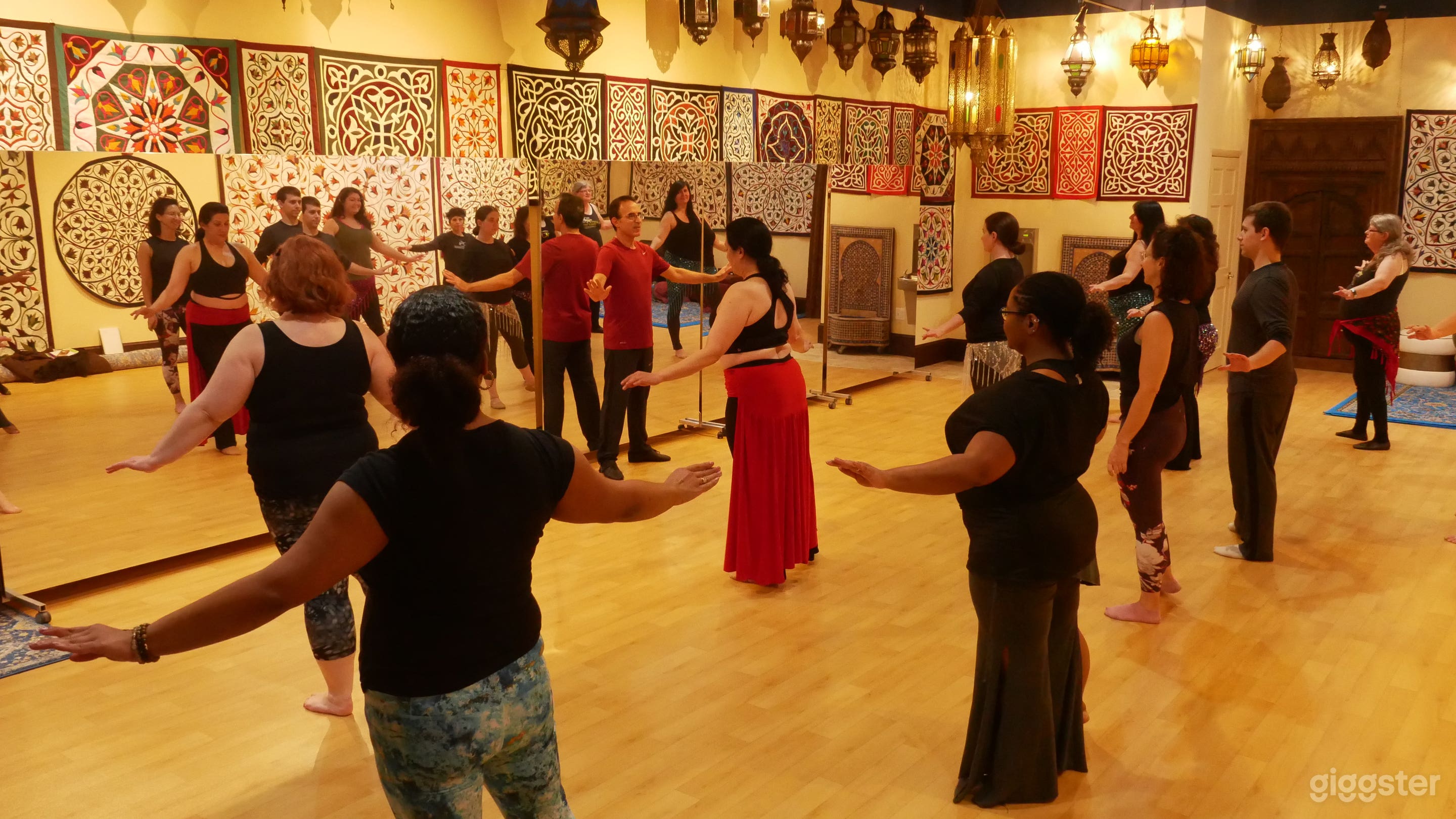 Before COVID fit 30 bodies dancing. Zoned for 50.