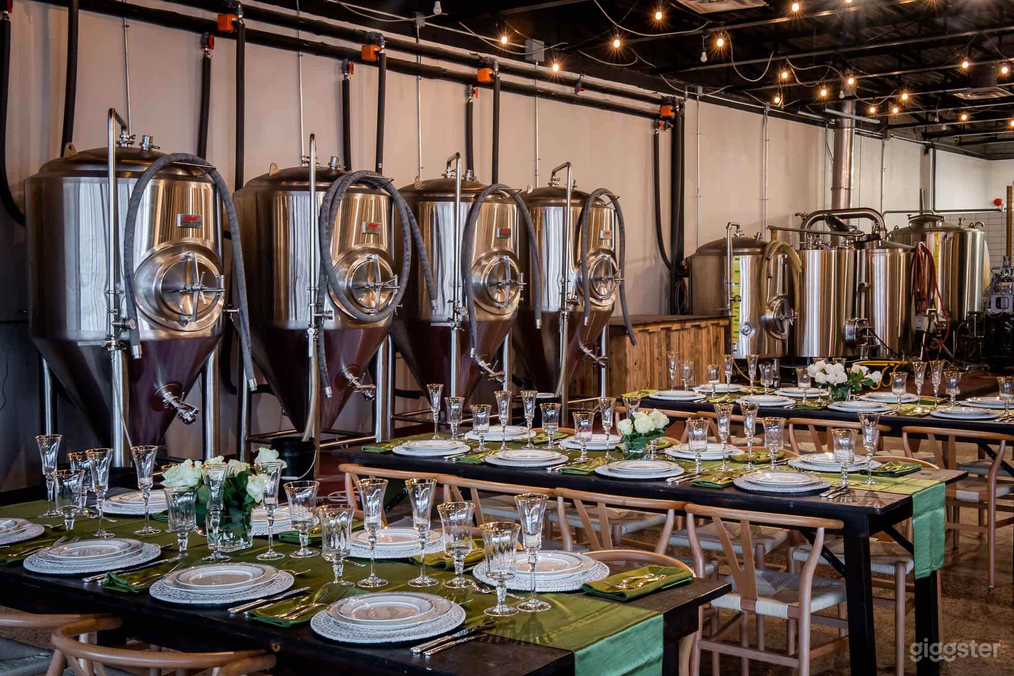 Modern Brewery Space with Exposed Brewing Vessels Photo 4