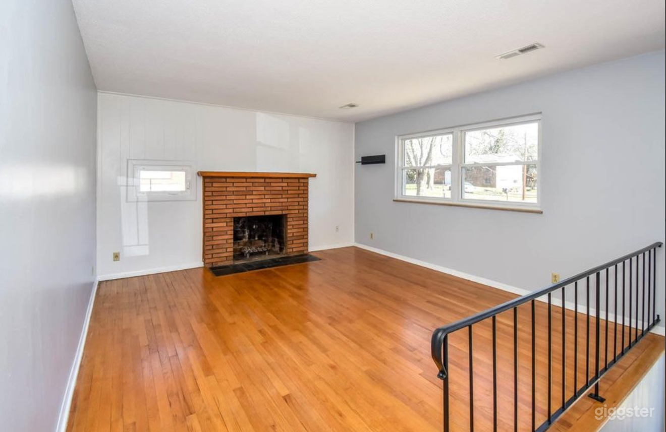 Hard wood floors throughout - living room