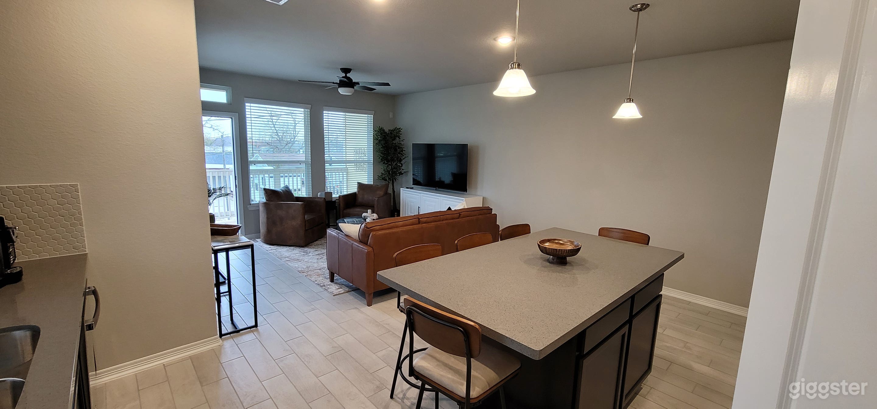 Large kitchen island that seats 8