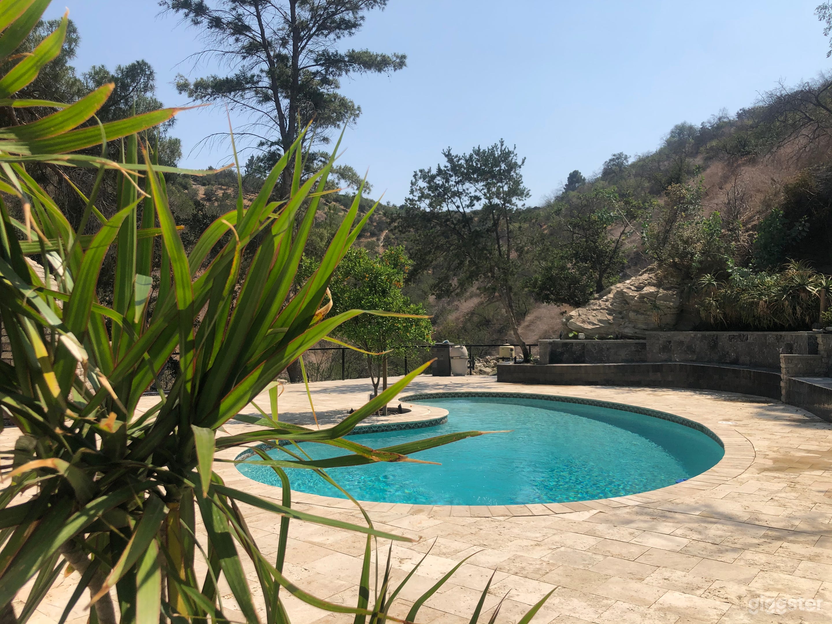 Organic-shaped pool overlooking Deervale Nature Reserve