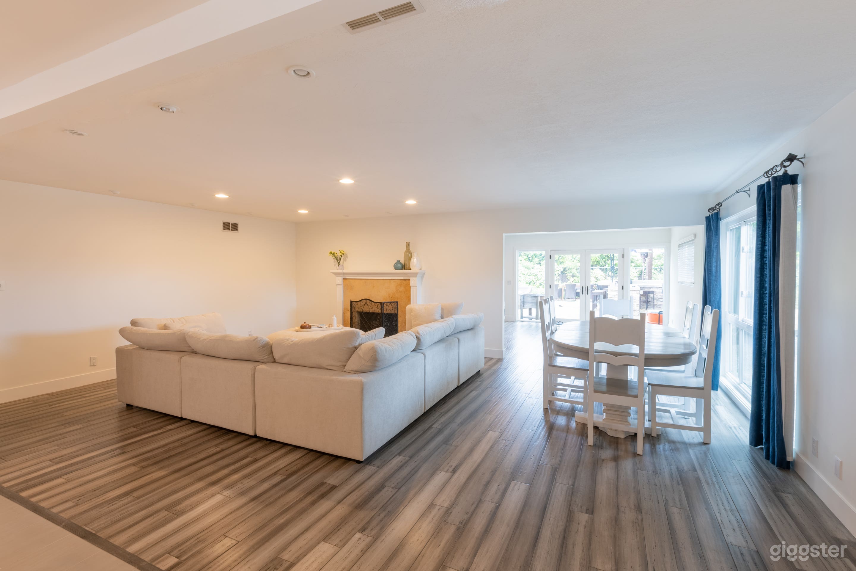 View of great room from kitchen