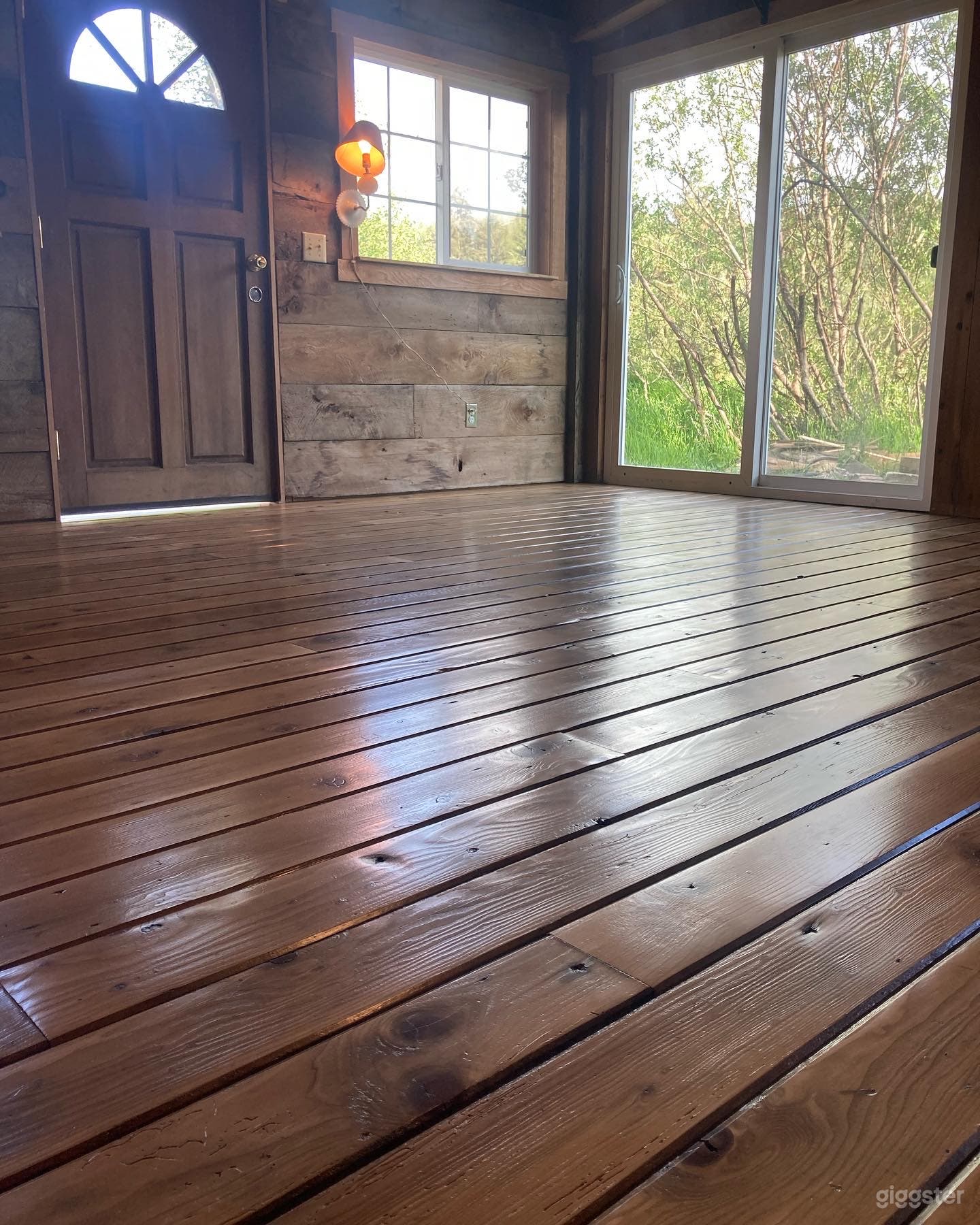 Brand new repurposed wood floor in the Legacy Lounge