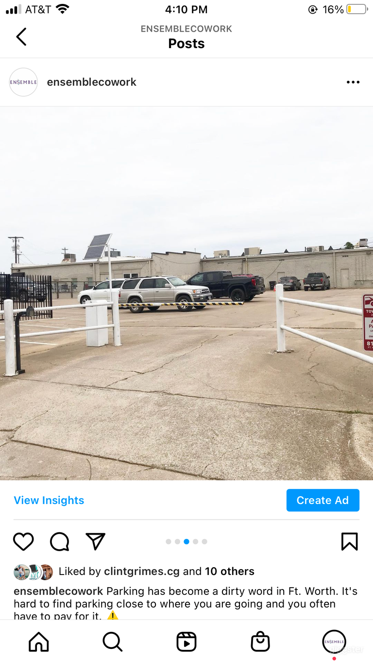  Vibrant Patio Outside the Workspace. Gated parking. 