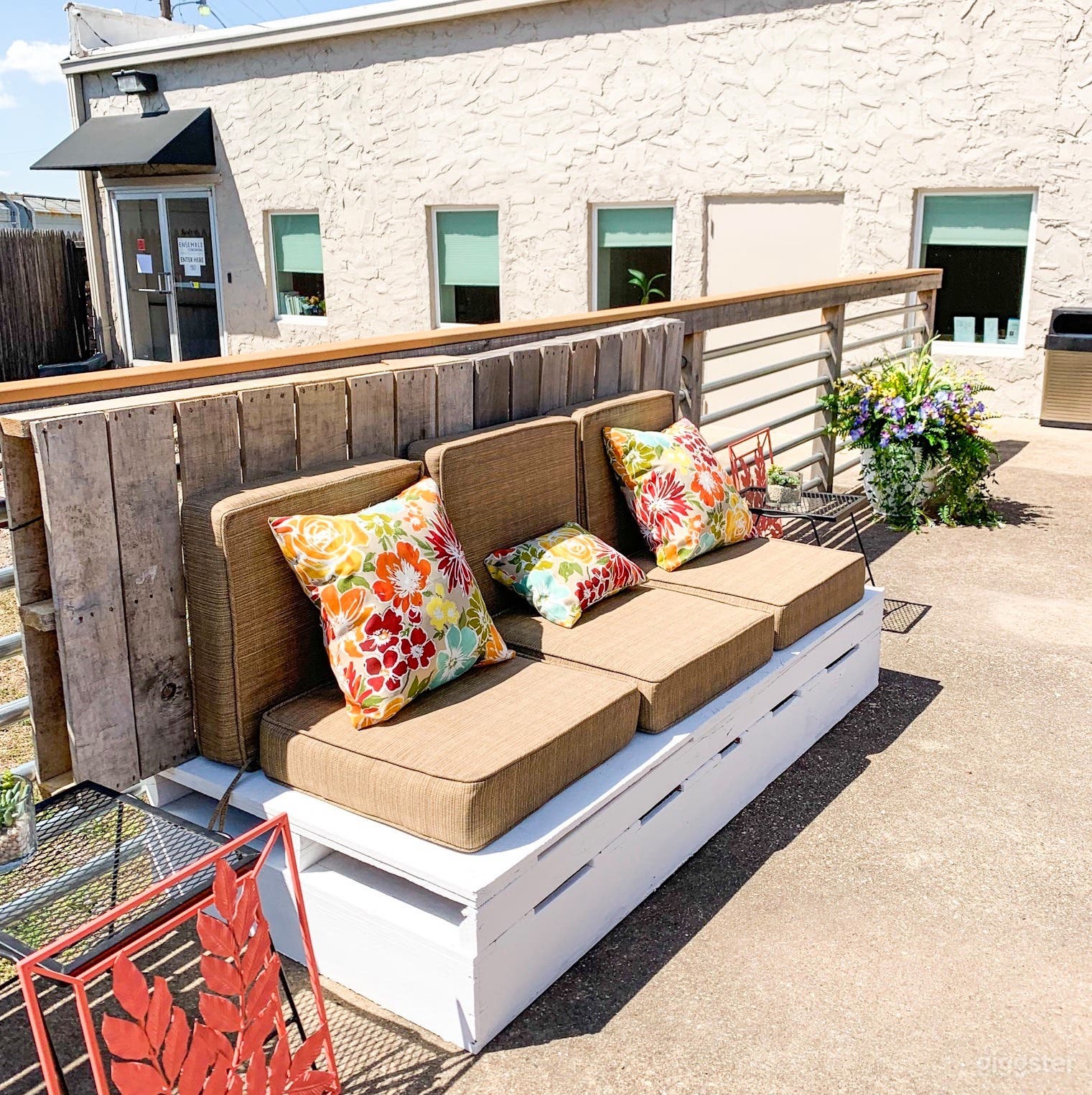 Vibrant Patio Outside the Workspace Photo 1