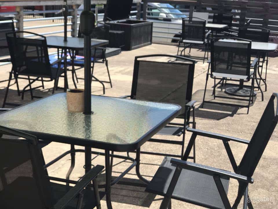 Vibrant Patio Outside the Workspace Photo 3