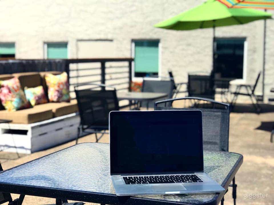 Vibrant Patio Outside the Workspace Photo 4