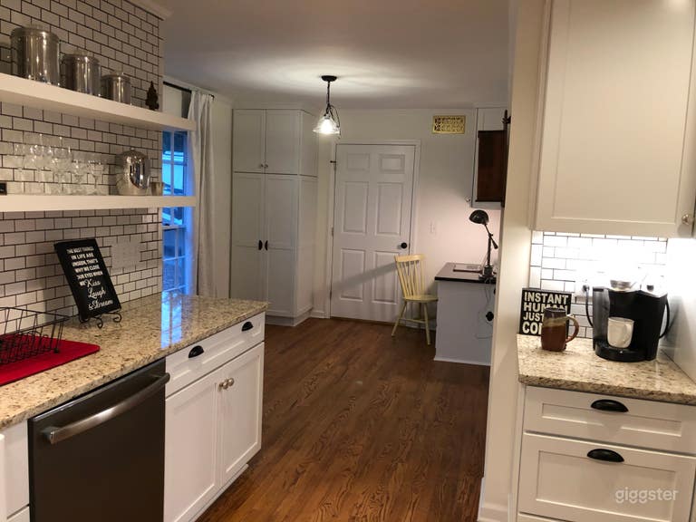  The JFR Kitchen view to office area. 