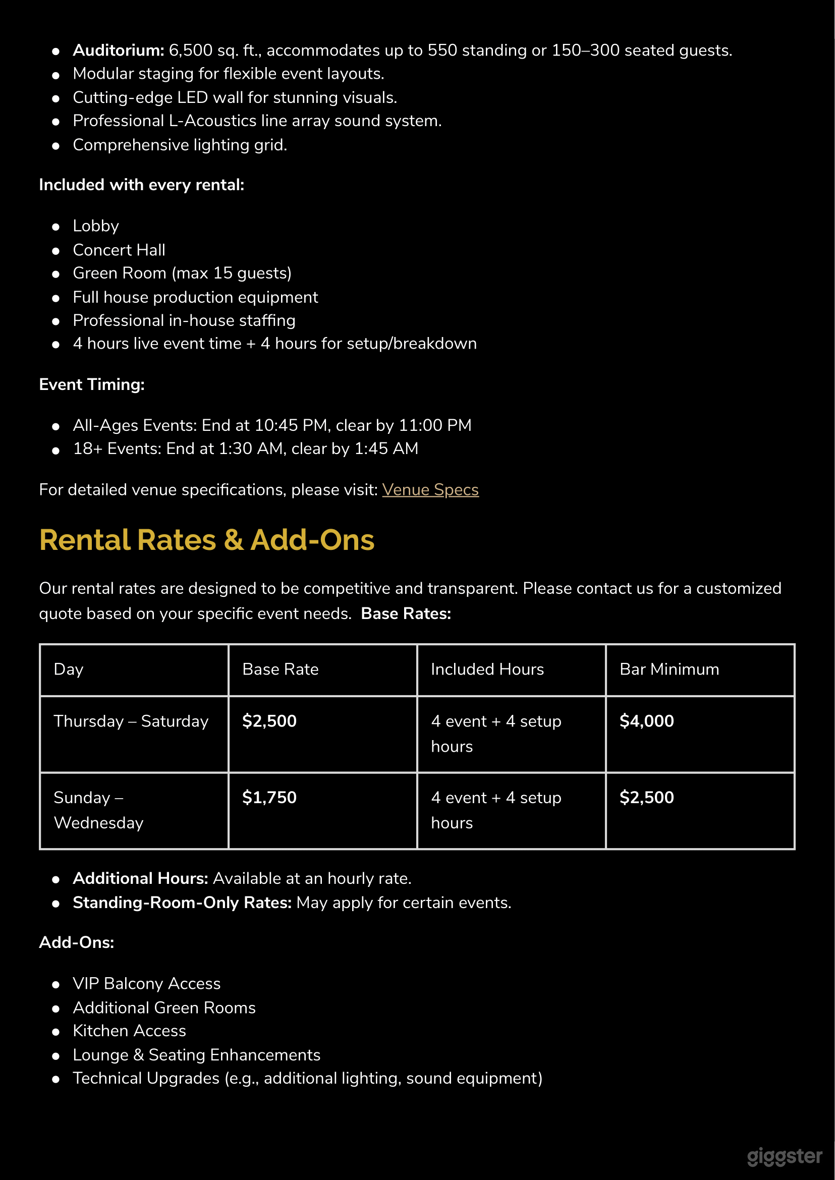 Rental Info Sheet page 2