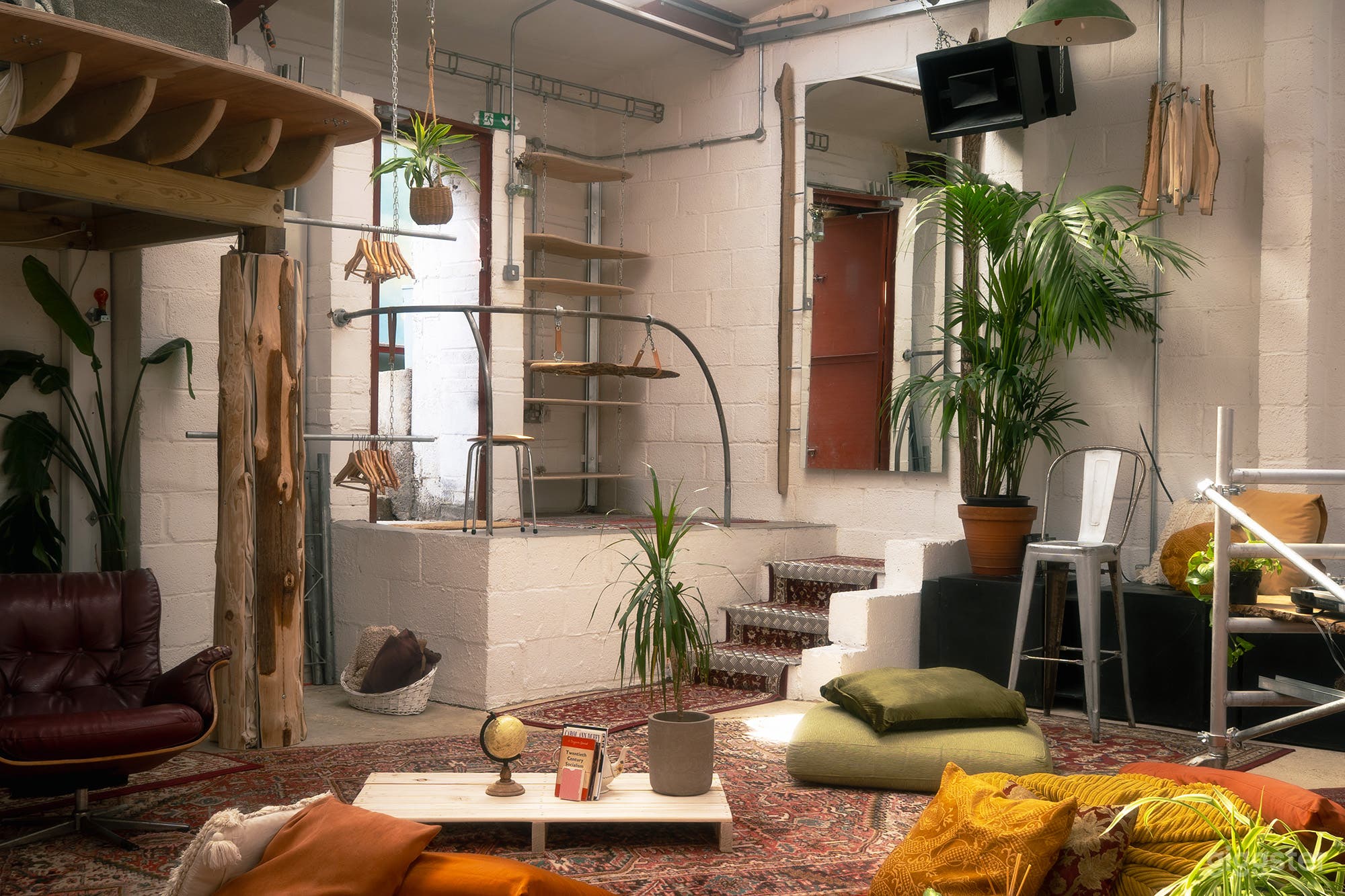 Organic Retro Futuristic Warehouse Studio Photo 4