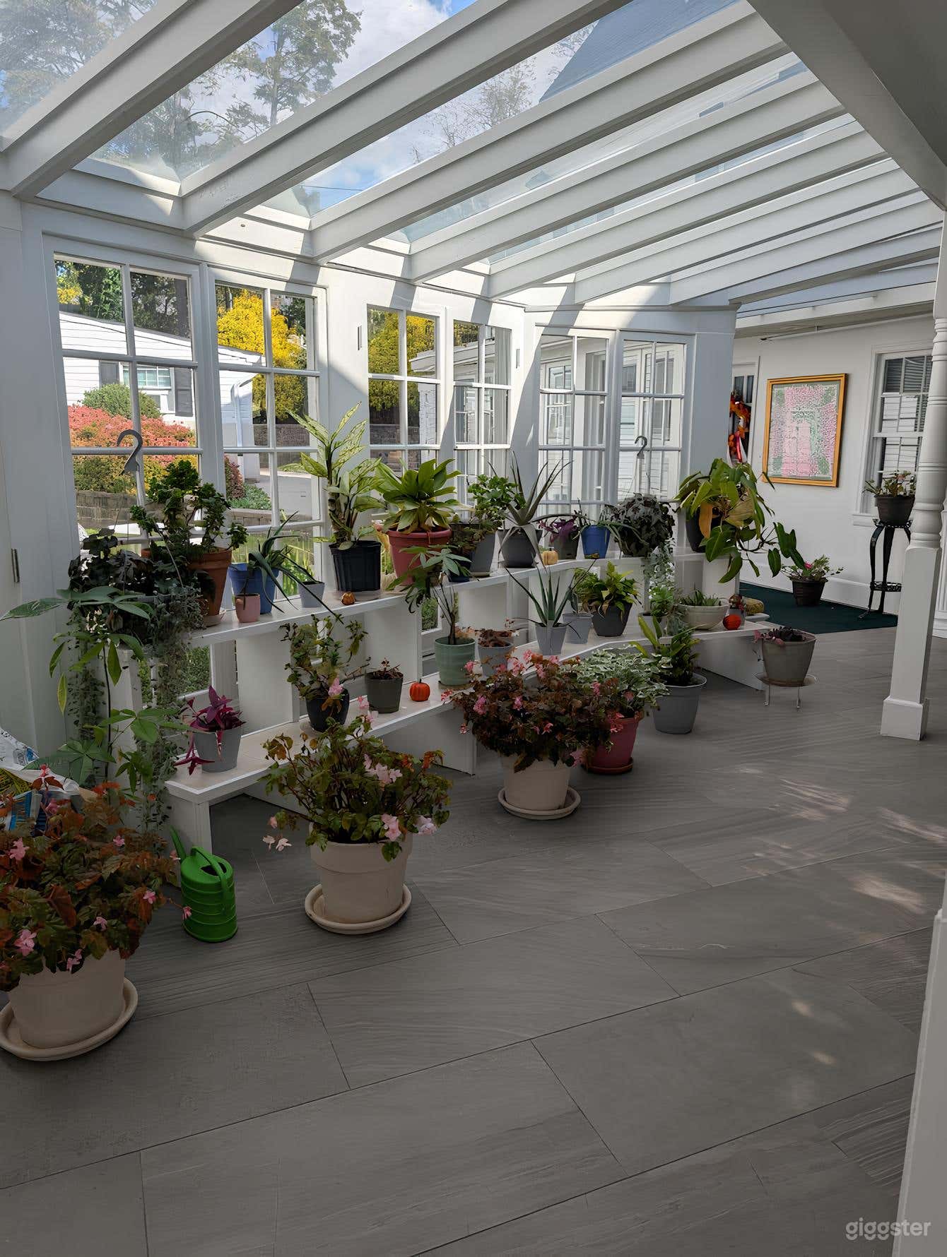 Bright Conservatory with Skylights & Lush Greenery Photo 2