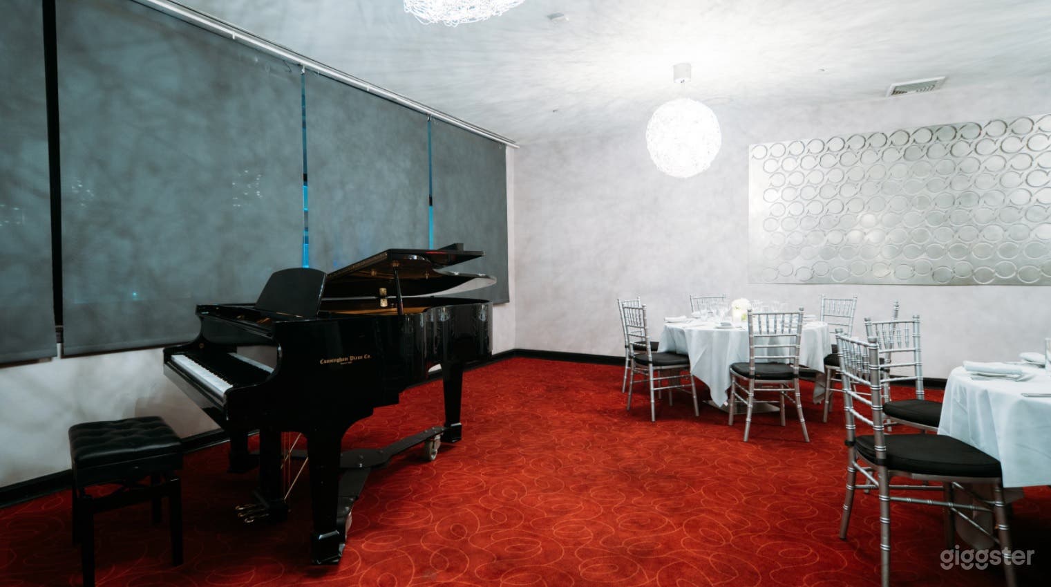 Piano Room cocktail set up 