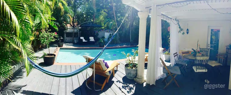  1920s Spanish Style Home in Tropical Foliage 