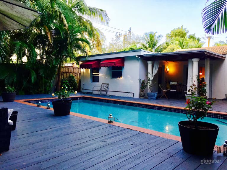  1920s Spanish Style Home in Tropical Foliage 