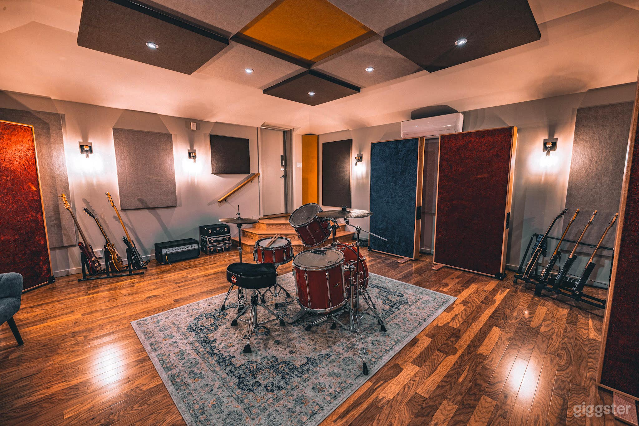 Sound proof and acoustically treated tracking room