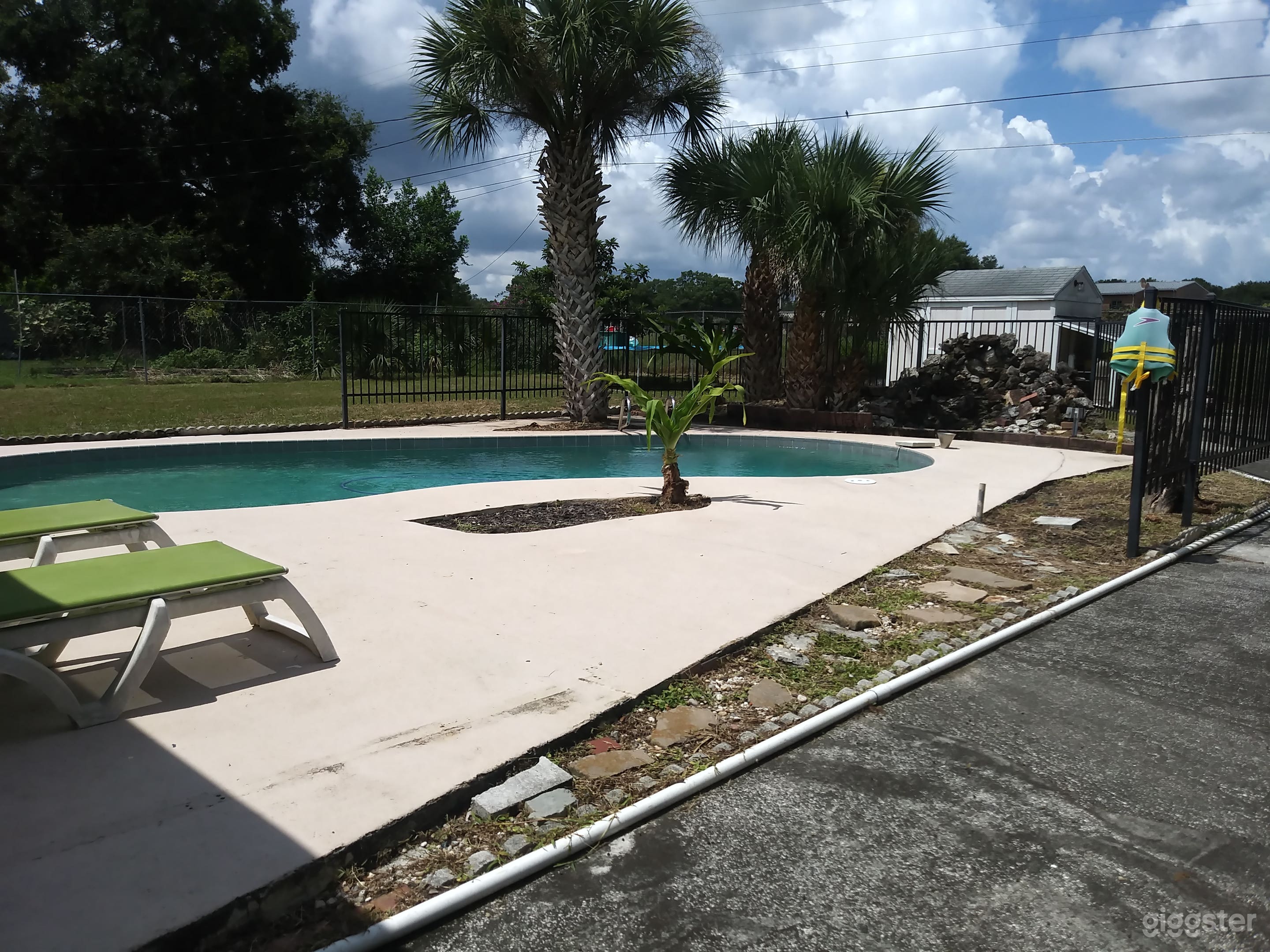 Roomy backyard with a sparkling pool Photo 2