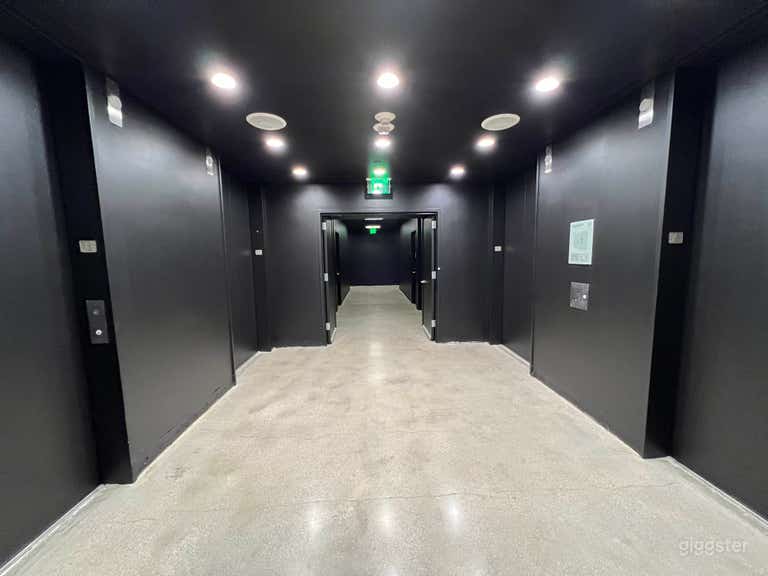  16th floor elevator and bathrooms  