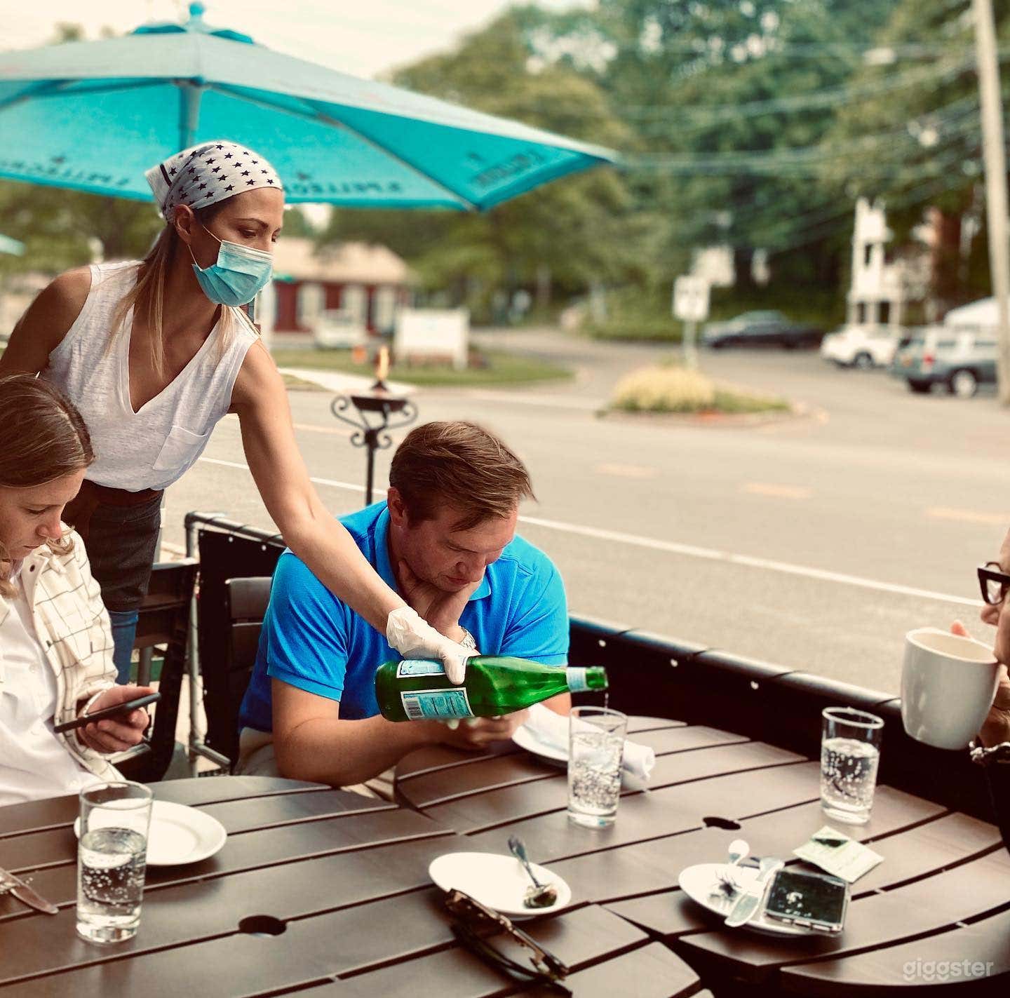 Patio overlooking the Westport Library Photo 4