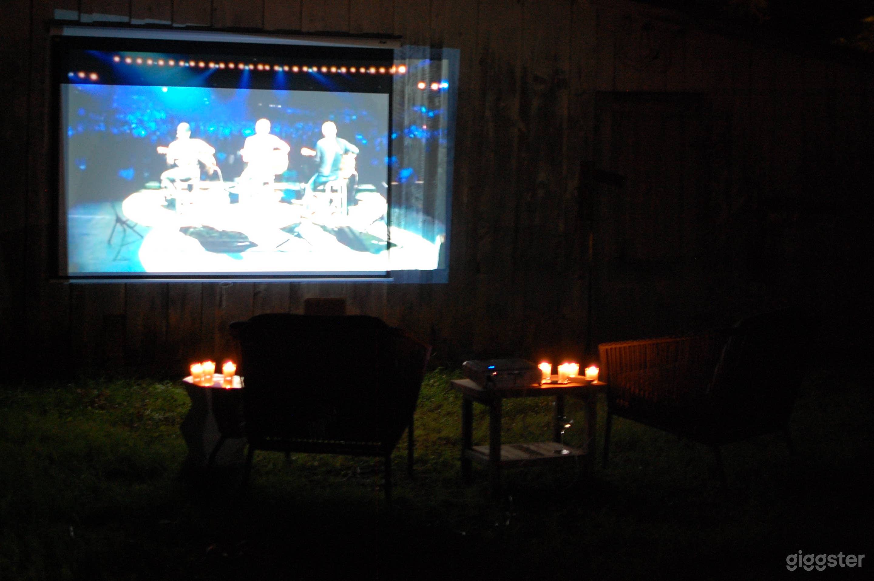 Watch movies under the stars (projector available for rent for additional fee) 