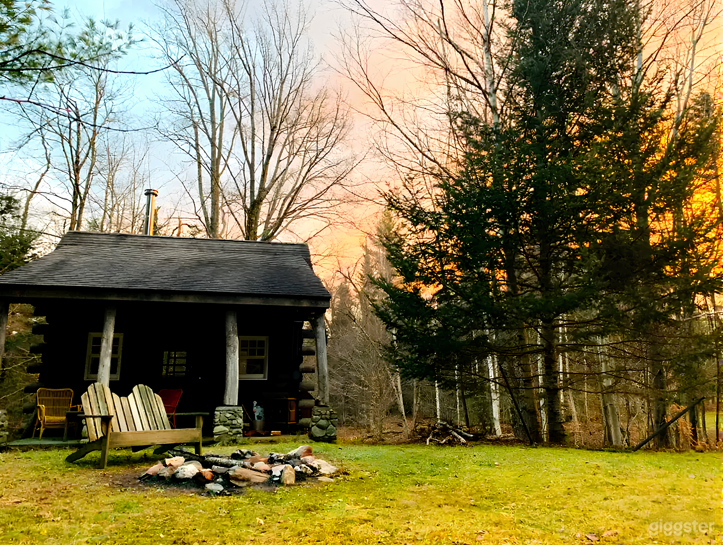 Woodland Backyard with Pond Photo 1