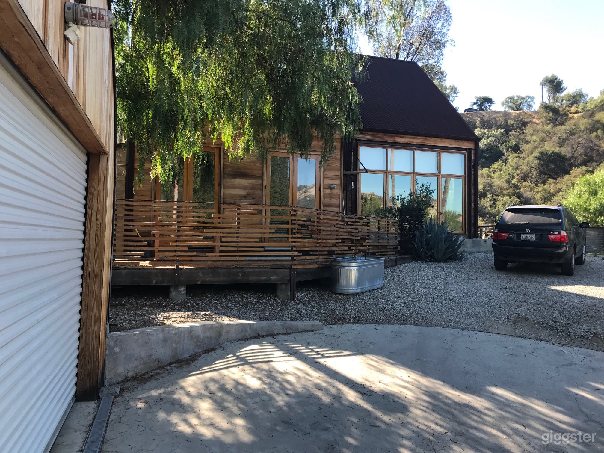 Looking East House and Garage 