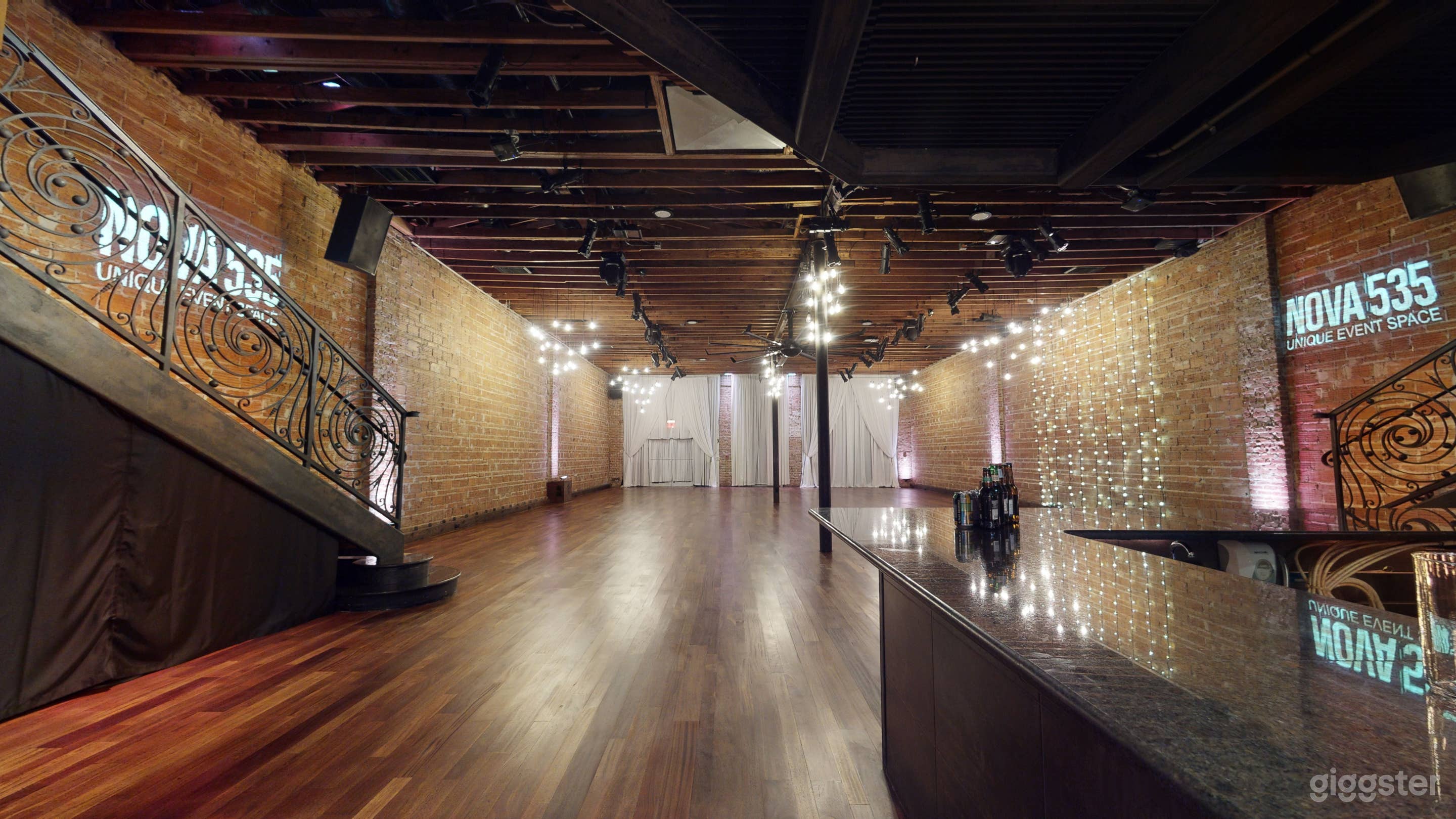 Downstairs, Main Gallery looking west from bar, NOVA 535, Downtown St. Pete, Florida. 