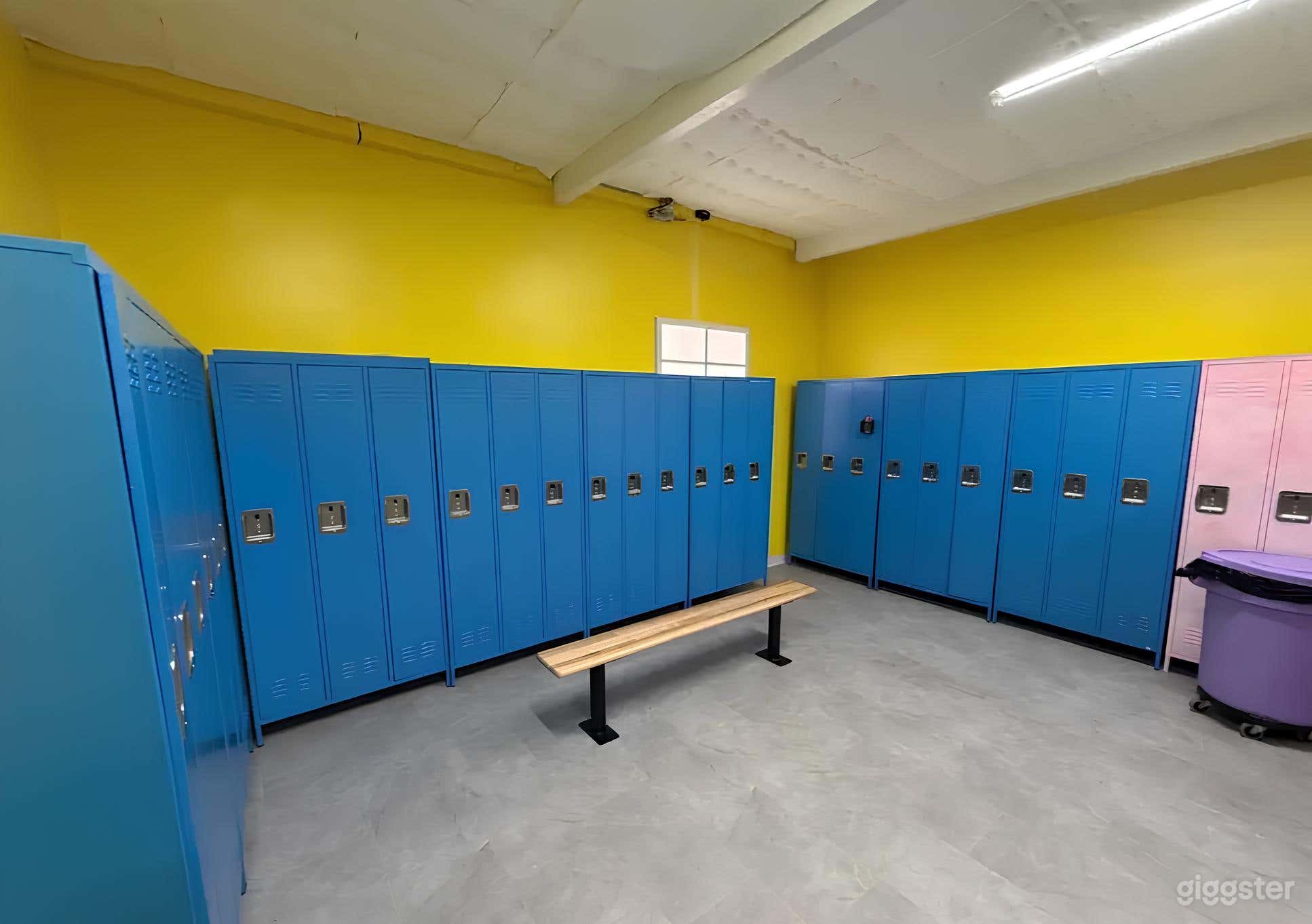 School hallway with lockers Photo 1