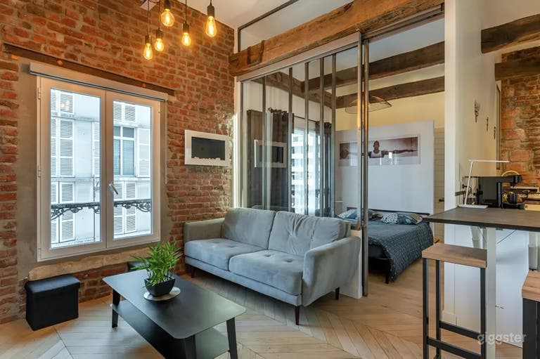  Bright & Charming Loft Apartment with Exposed Brick in Paris 