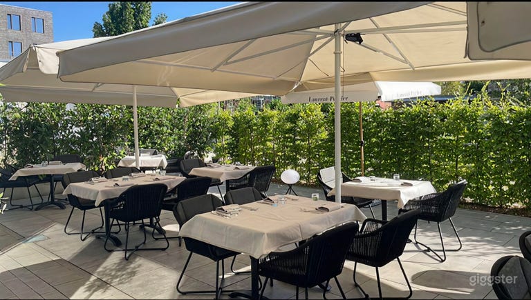  Eleganter Restaurant-Innenhof für Mahlzeiten im Freien 