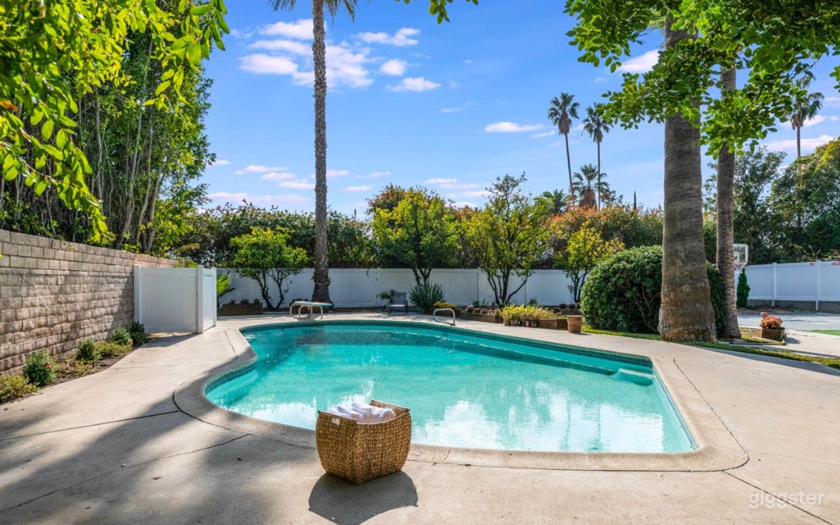 Classic Backyard Pool with Diving Board  Photo 3