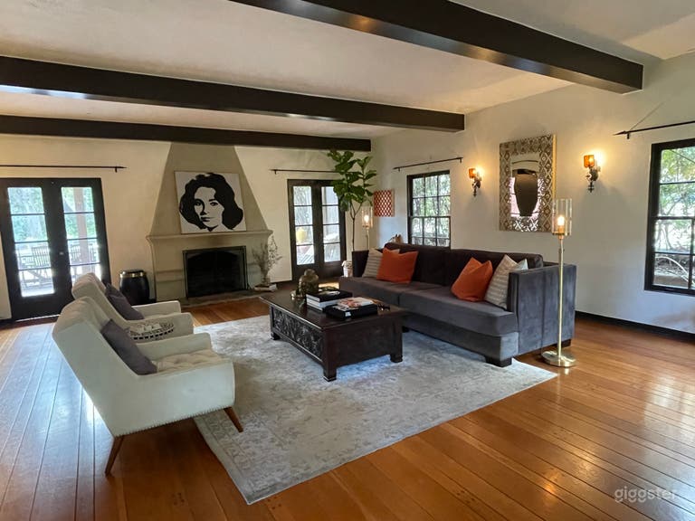  Extra large Living Room with fireplace 