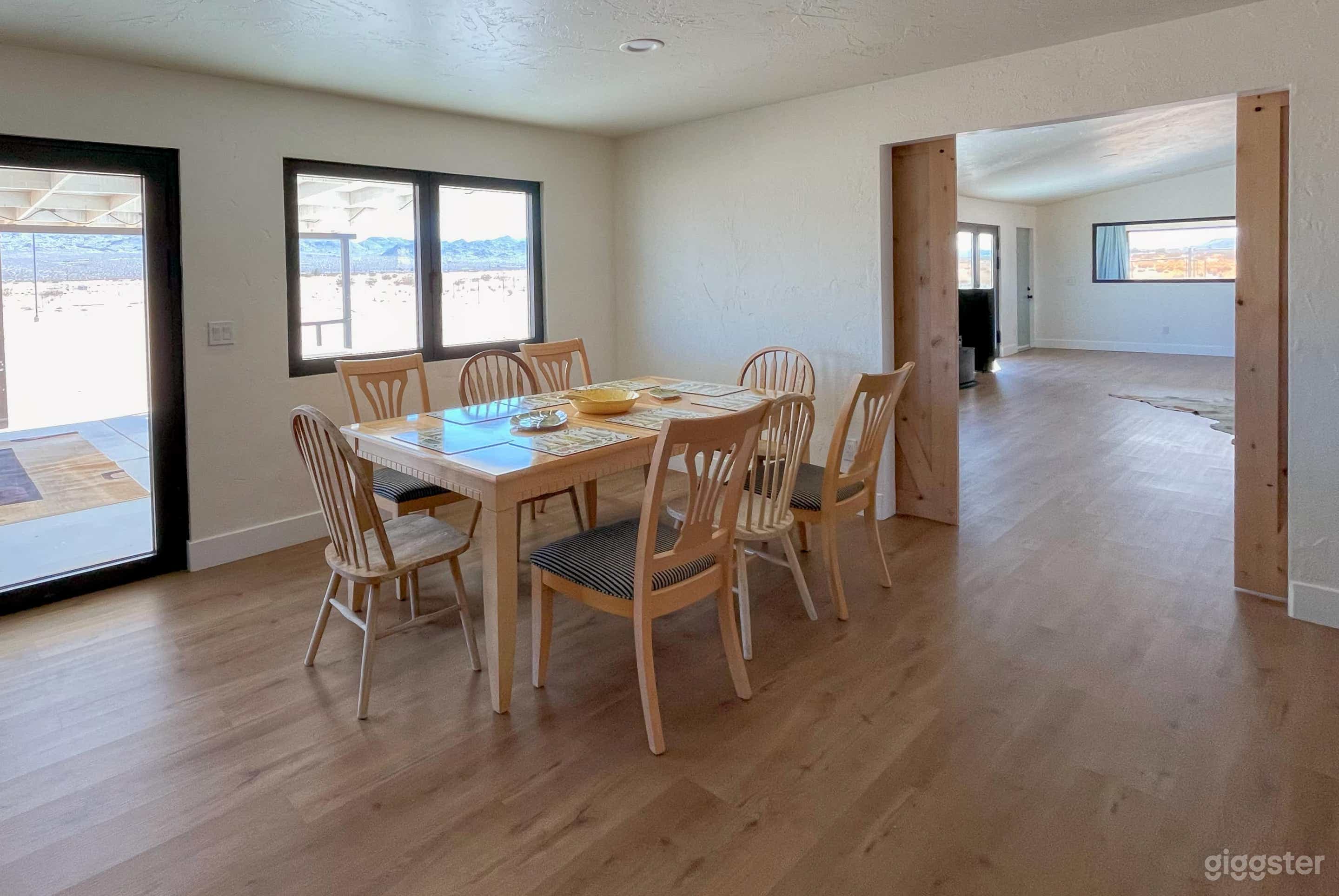 Dining room adjacent to kitchen, open plan