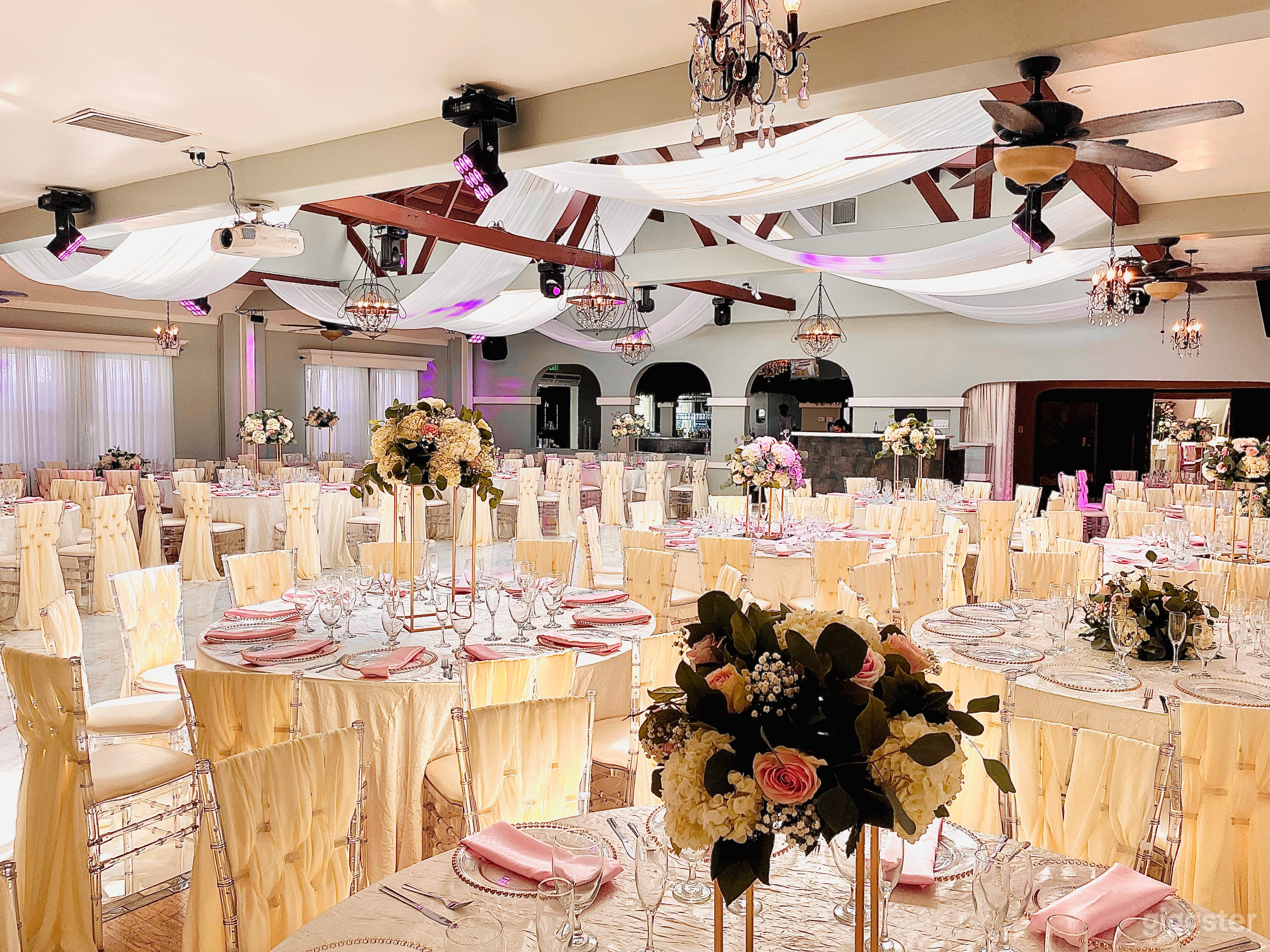 High skylights and beautiful chandalier makes our space magical 