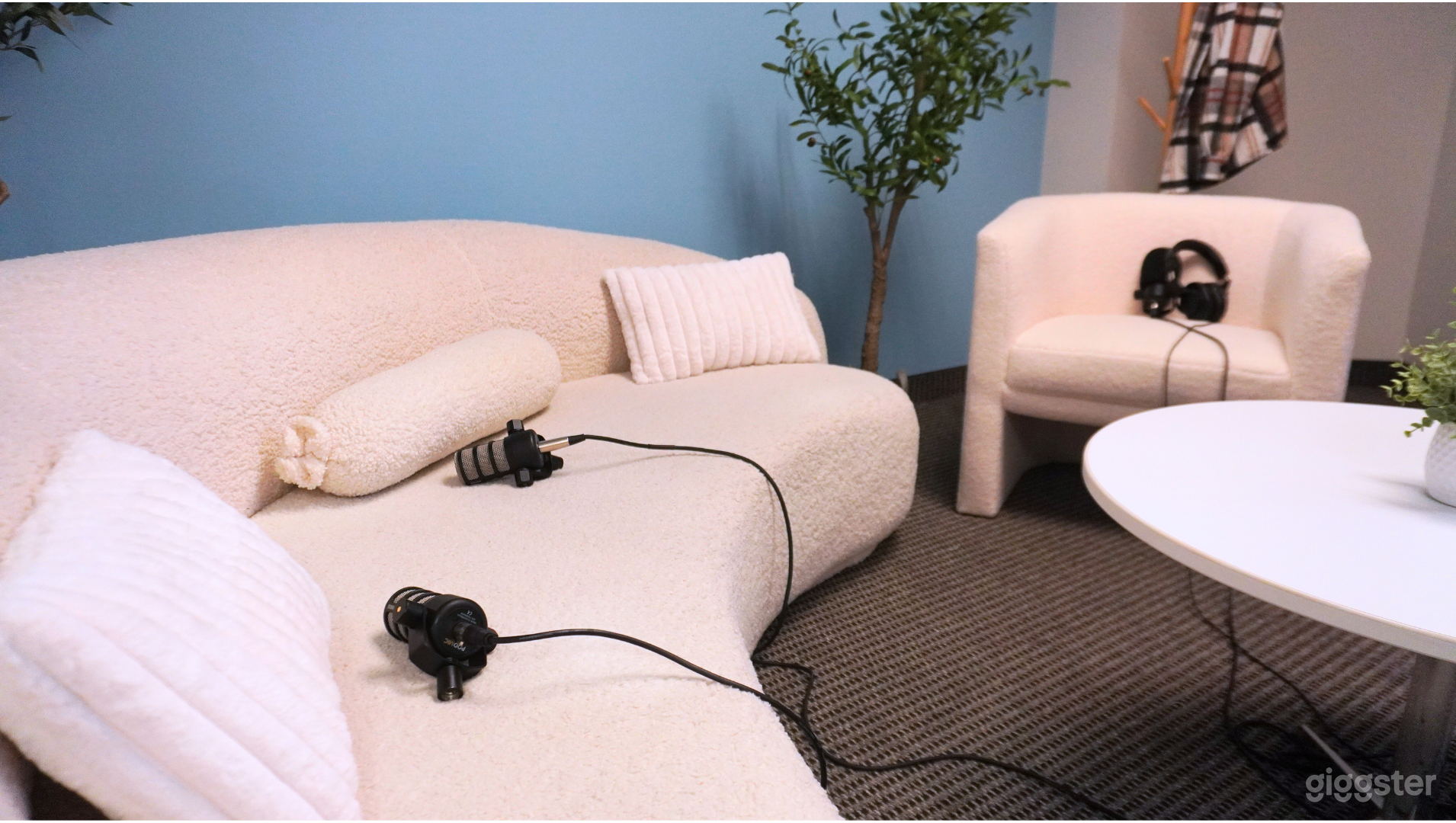 Cloud Space- Set up as a photo opportunity location in our studio! Great for getting BTS for your socials . 