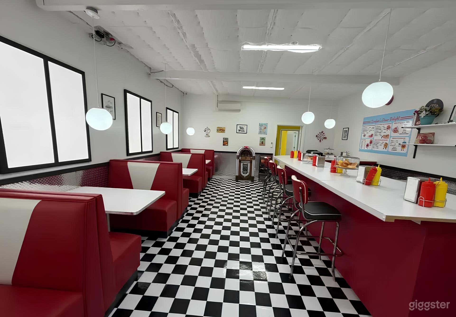 Classic Diner with Checkered Floors Photo 2