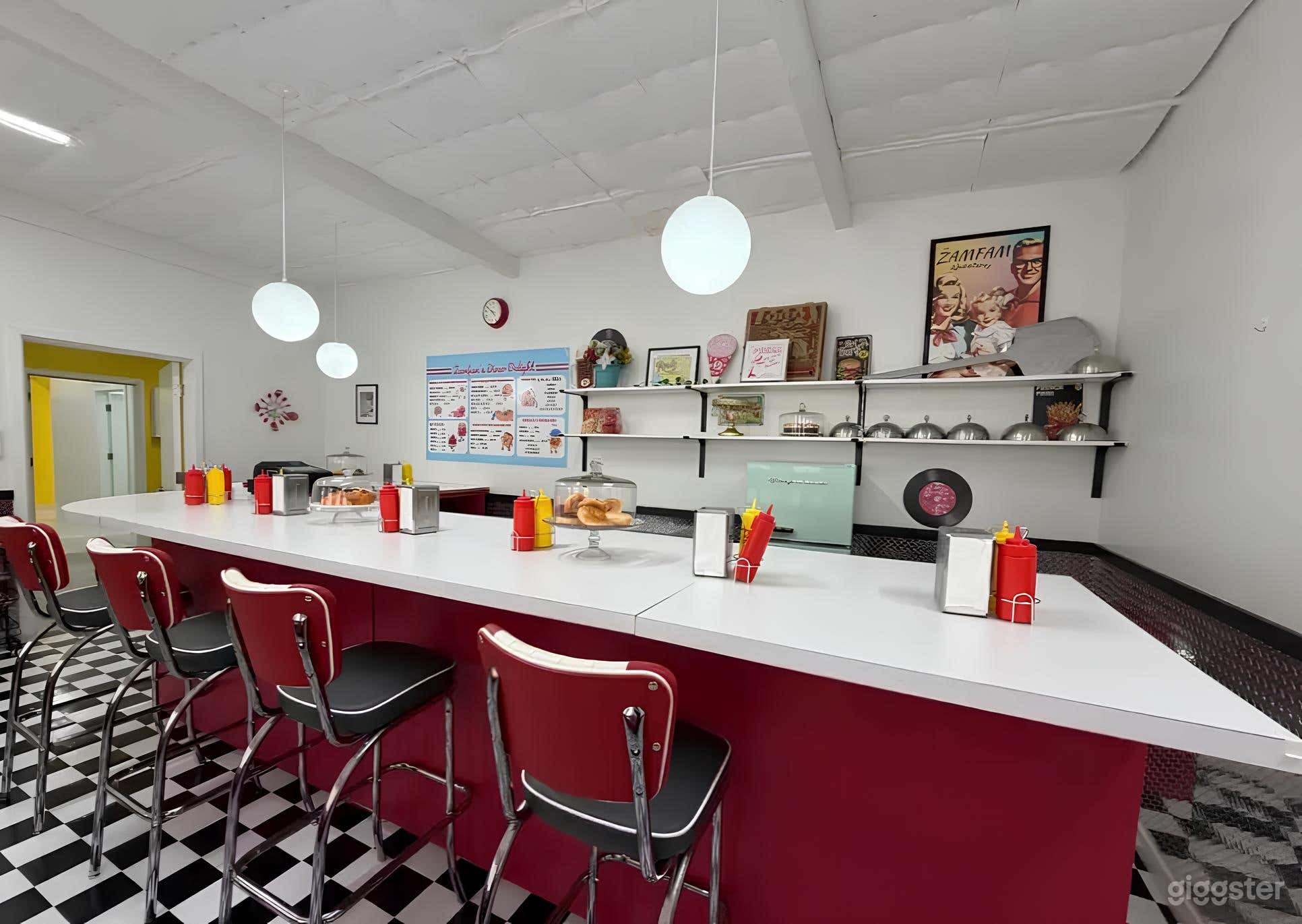 Classic Diner with Checkered Floors Photo 3