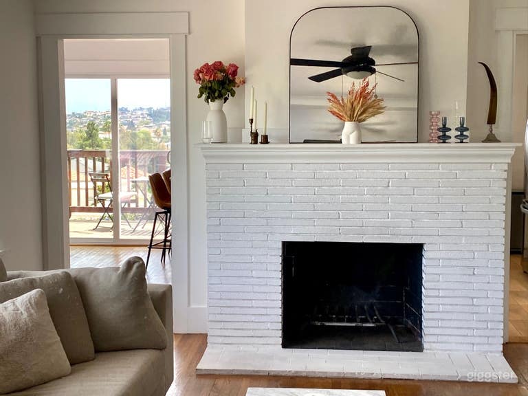  original wood burning fireplace  