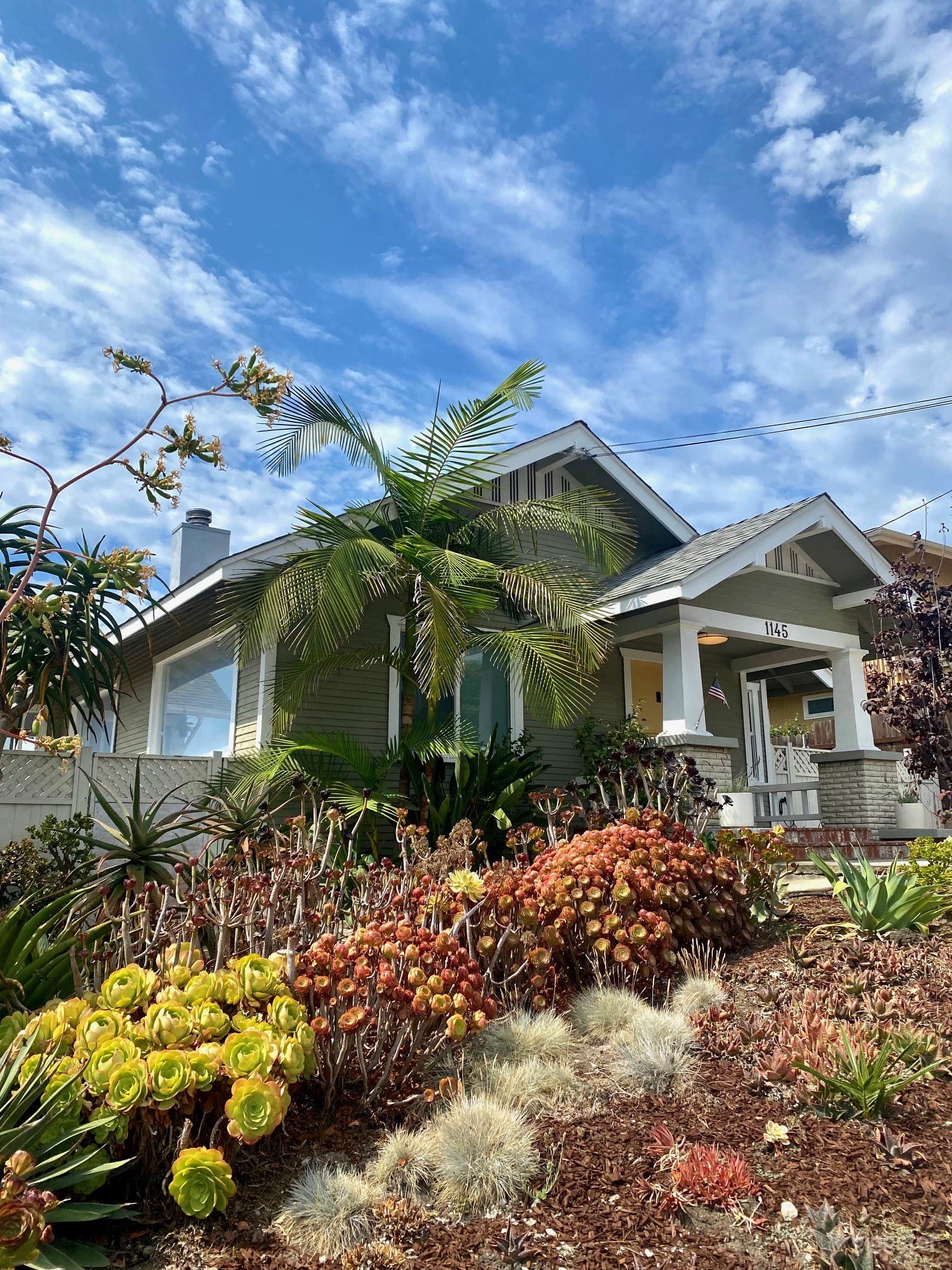 100-year-old Bungalow with Dutch door and succulent garden 