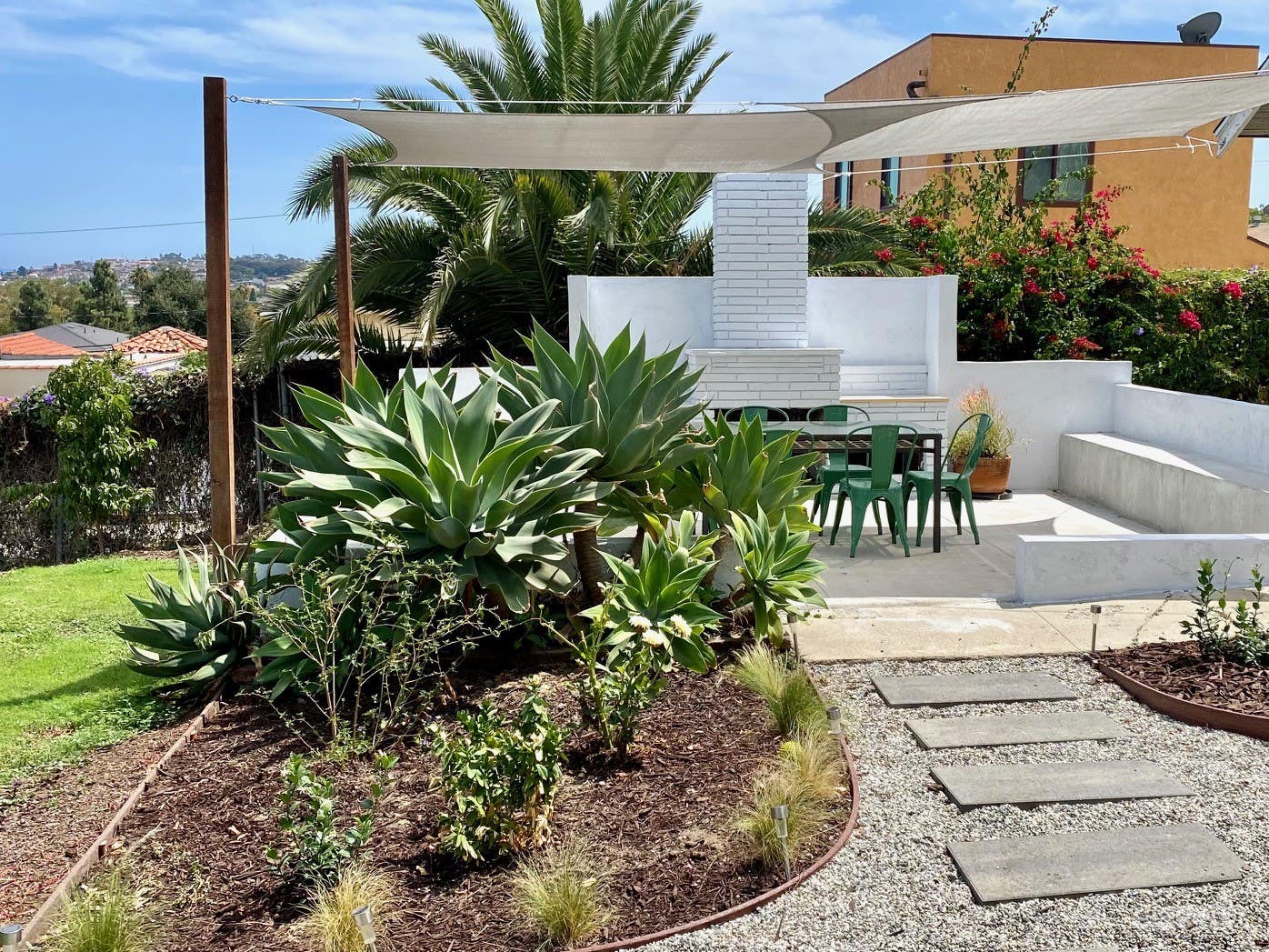Private patio and large yard