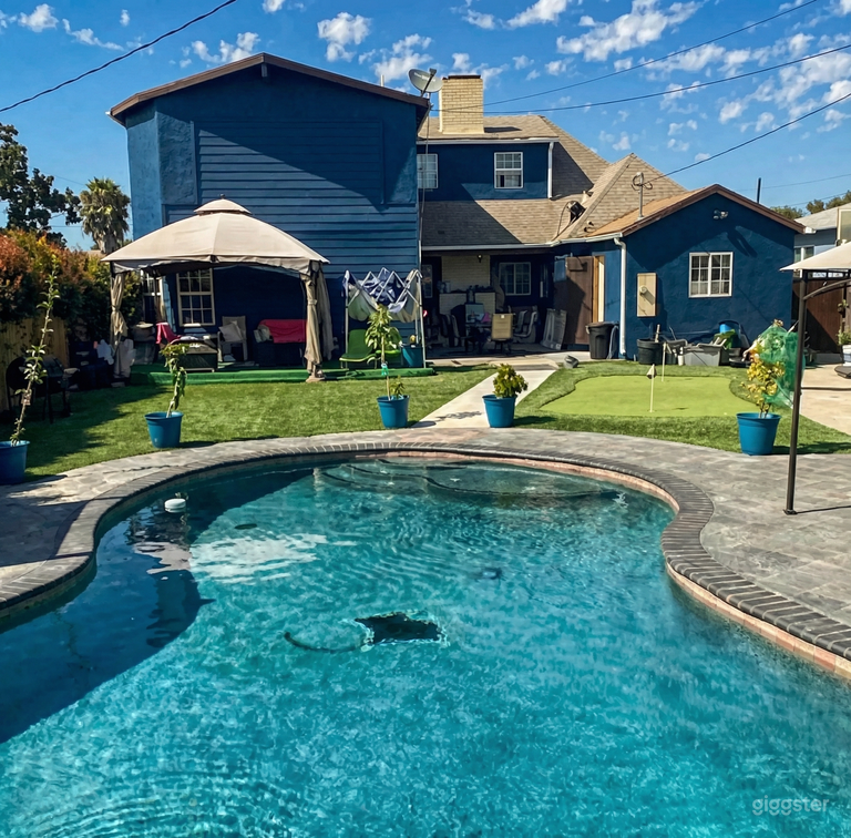  Vibrant Poolside w Cabana Lounge & Private Backyard Oasis 