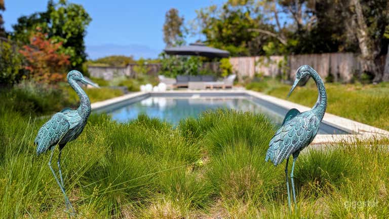 Cortile Moderno in Stile Resort Costiero con Piscina Mozzafiato 