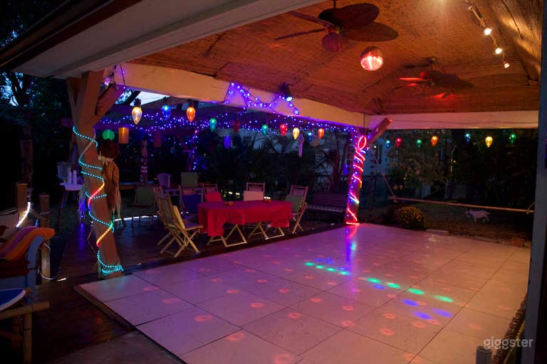  Dance floor at the backyard  