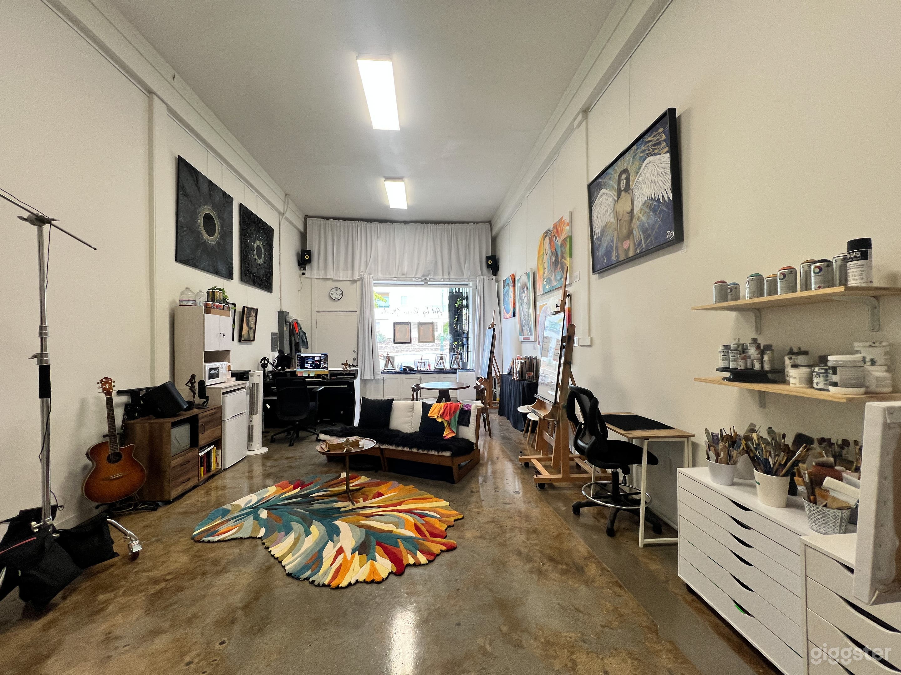 Colorful Artist Studio with Mural Storefront & High Ceilings Photo 1