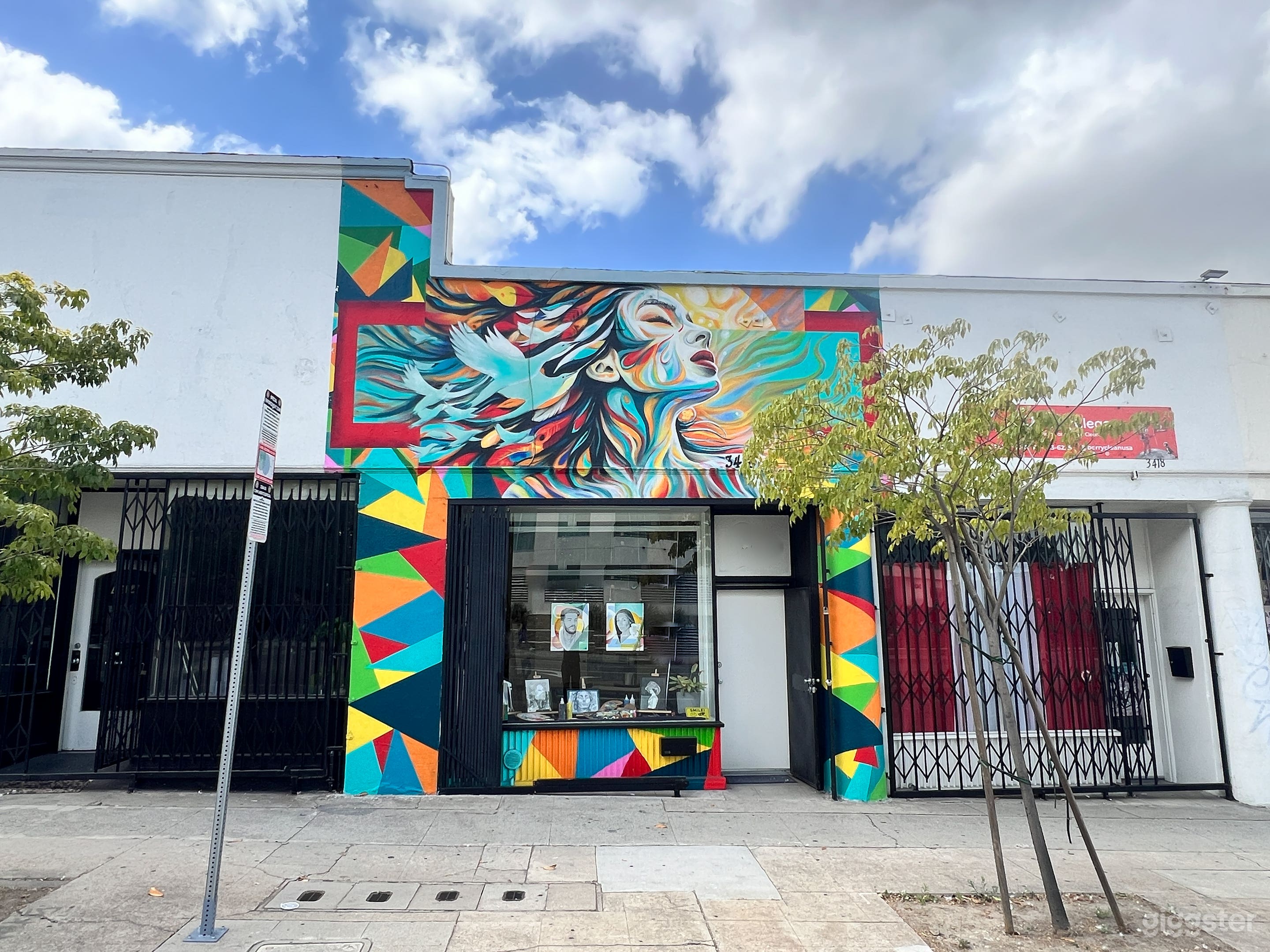 Colorful Artist Studio with Mural Storefront & High Ceilings Photo 4